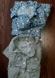 Half Shirt Night Suit Set Of Two