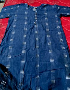 Stylish Blue Printed kurta set with dupatta