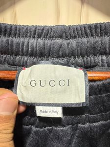 GUCCI GG Monogram Snake Print Black Jogger