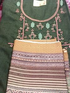 "Cozy Elegance:  Woolen Kurti Suit Piece"