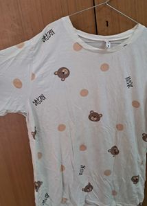 Cute Bear Print T-Shirt