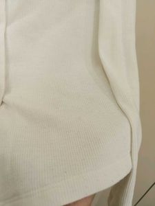 White Off-Shoulder Ribbed Top