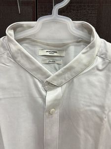 Classic Band Collar Men's Shirt