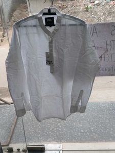 Zara White Casual Shirt