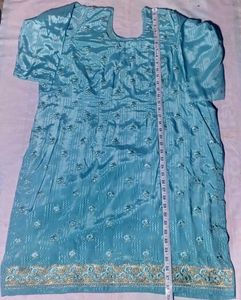 ✨ light grey Embroidered Silk Suit Set | Elegant P