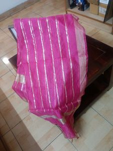 Pink Striped Dupatta