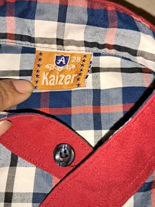 Kendriya Vidyalaya Checked Kurta Shirt