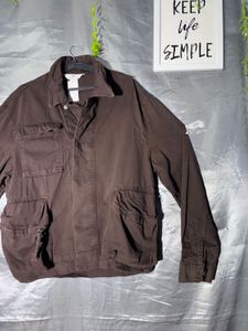 Zara Brown denim  Utility Jacket