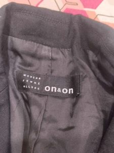 One Button Blazer Jet Black Colour