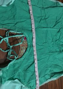 Beautiful Teal Ethnic Skirt Suit
