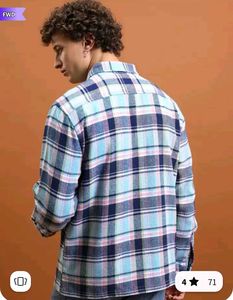 Blue Plaid Flannel Shirt