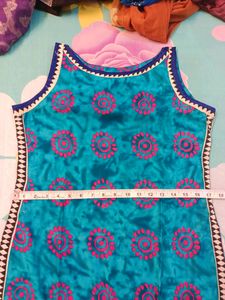 Retro Teal Print Dress