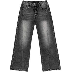 washed unisex Grey baggy jeans