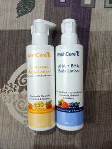 WishCare Body Lotions - SPF 50 &amp; AHA+BHA