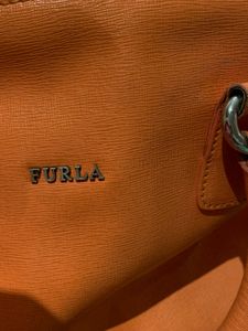 Vintage Orange Furla Handbag