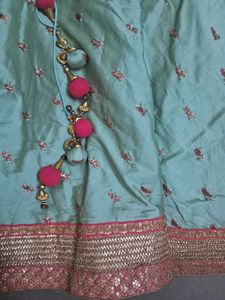 Beautiful Teal Ethnic Skirt with Embellishments