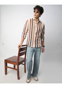 Size L Man Crochet Slim Fit Shirt