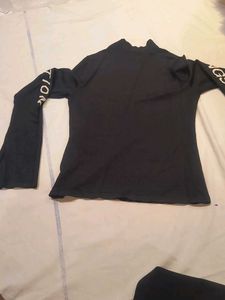 Black Long Sleeve Graphic Top