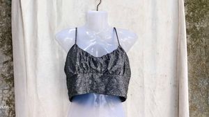 I. Sparkly Cropped Camisole Top