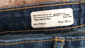 Wide Leg Blue Denim Jeans