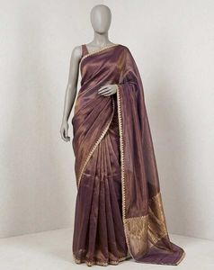 Elegant Purple Silk Saree