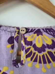 Purple Floral Print Kurta