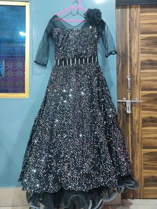 Heavy Cinderella Gown With Beautiful Siquence Work