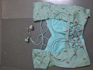 Beautiful Teal Ethnic Skirt with Embellishments