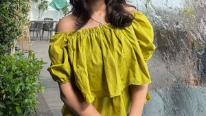 Lime Green Off-Shoulder Tiered Top