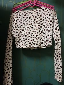 Leopard Print Cropped Top
