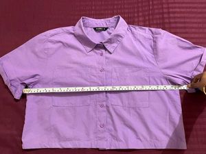 Zudio Lavender Cropped Shirt