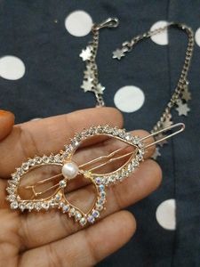 Decorative Hair Clip &amp; Chain Set
