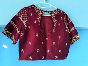 Burgundy Embroidered Lehenga Choli duppata Set