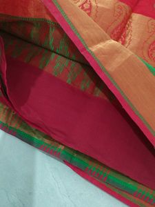 Beautiful Green &amp; Red Saree