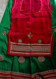 Green Embroidered Rajputi poshak