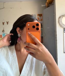Elegant Pink Stone Drop Earrings