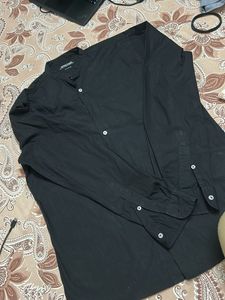 Black Button-Down Shirt