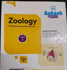 5 books Aakash Zoology Study Package for Class XI