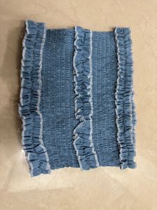 Smocked Denim Tube Top