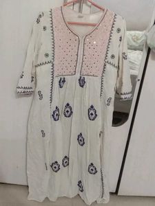 Embroidered Kurta hand work and Mirror Wor