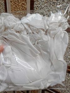 white tail scrunchie pack of 3