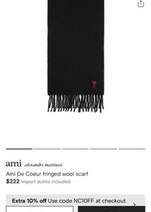 AMI Paris Wool Scarf