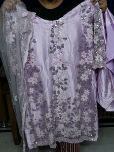 Stunning Lilac Kurta Set with Dupatta
