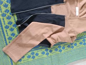 Stylish Two-Tone Zip-Up Hoodie