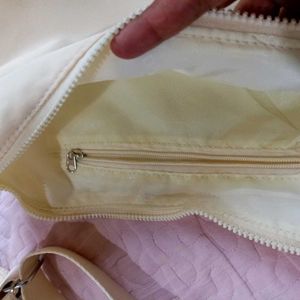 Daping Cream Crossbody Bag with Pouch