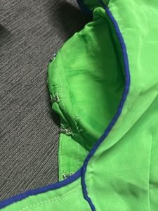 Parrot Green Padded Blouse With Blue Pipping