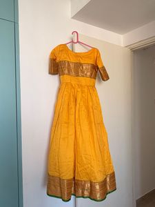handmade Yellow Ethnic anarkali
