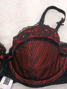 Red &amp; Black Lace Bra