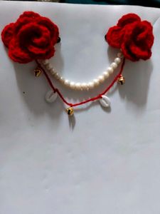 Handmade Crochet Rose Hair Clips