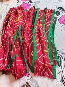 Combo Of Triple Colour &amp; Beautiful Bandhni Lace